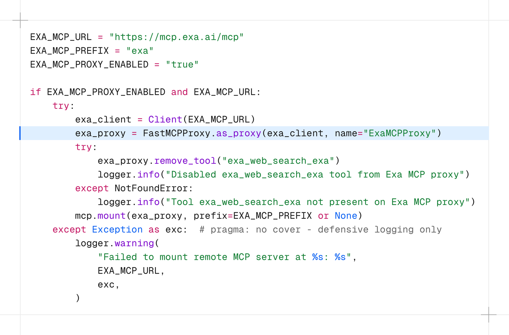 alt:通过代理使用 exa 的MCP服务